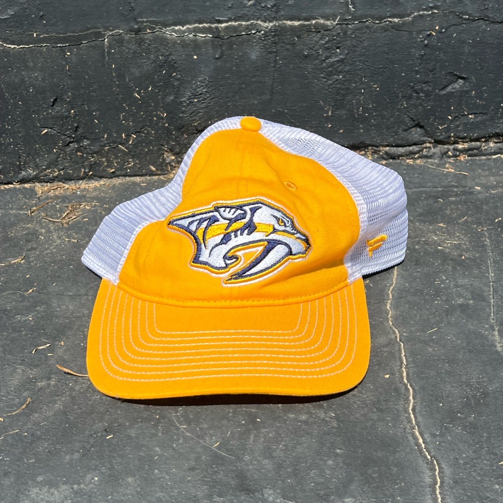 Nashville Predators  Yellow and White Mesh SnapBack hat